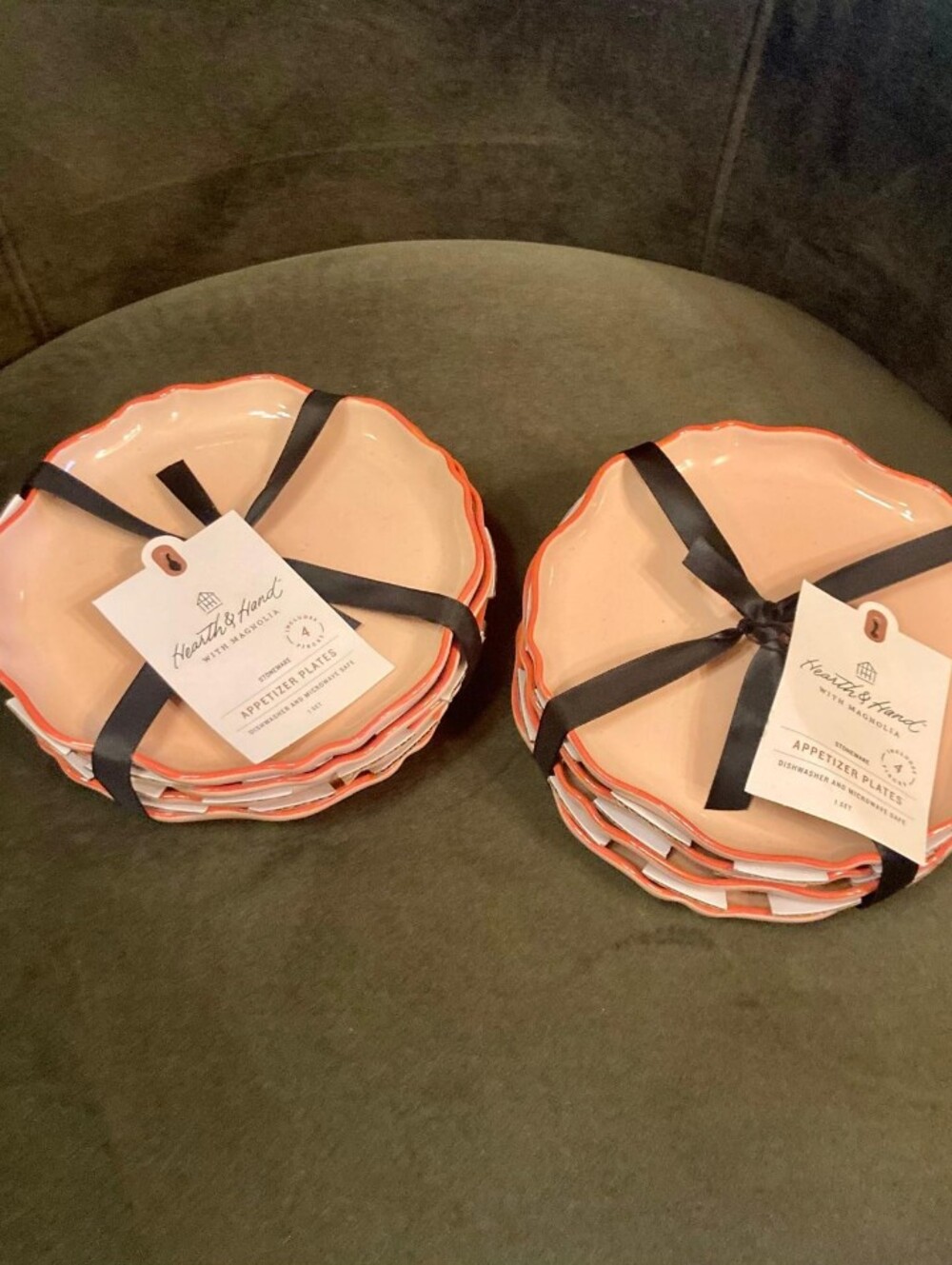 NWT 8 Hearth And Hand By Magnolia Stoneware Appetizer Plates Autumn Fall Bundle